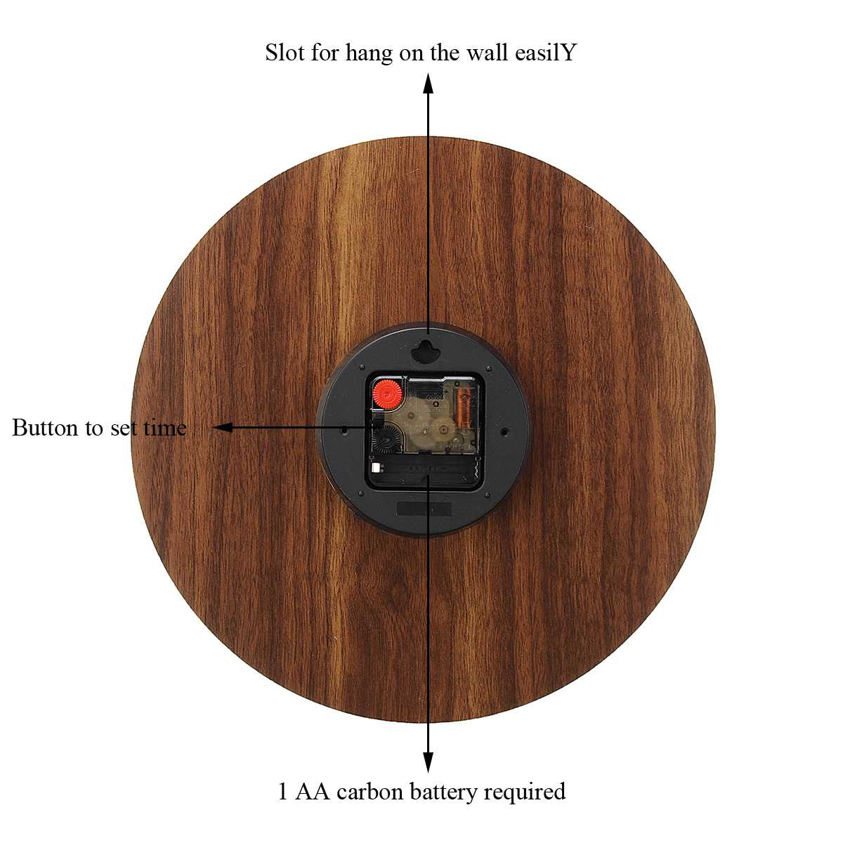 Rustic Glow in the Dark Wall Clock Rustic Glow in the Dark Wall Clock