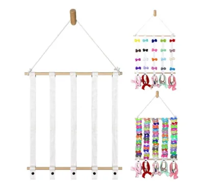 Rustic Hanging Bow Clip Holder Rustic Hanging Bow Clip Holder
