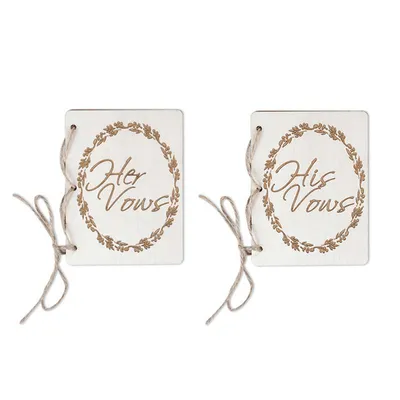 Rustic His and Her Vow Books (2pcs) Rustic His and Her Vow Books (2pcs)