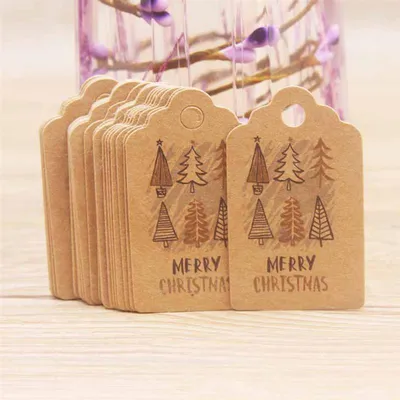 Rustic Kraft Christmas Cards (100 pcs)