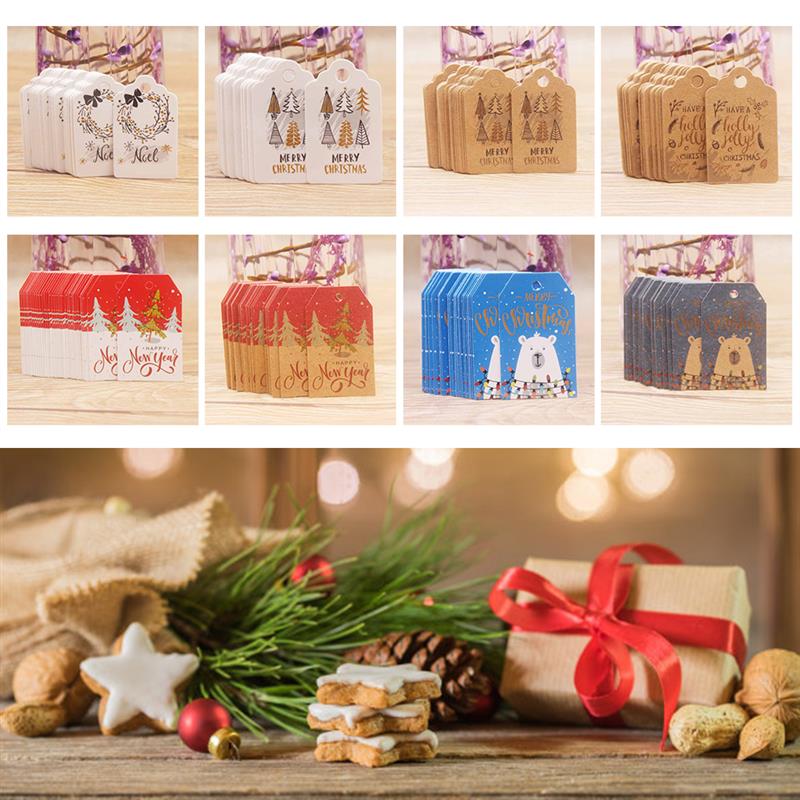 Rustic Kraft Christmas Cards (100 pcs)
