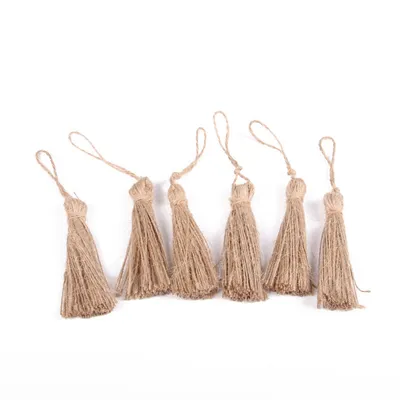 Rustic Natural Jute Tassels (6pcs)