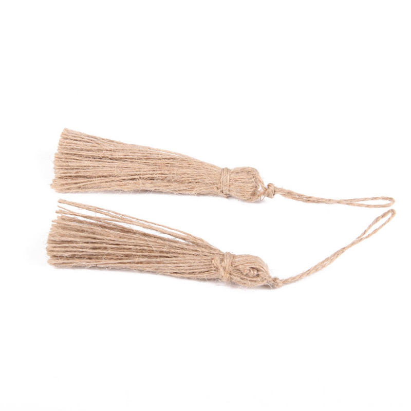 Rustic Natural Jute Tassels (6pcs)