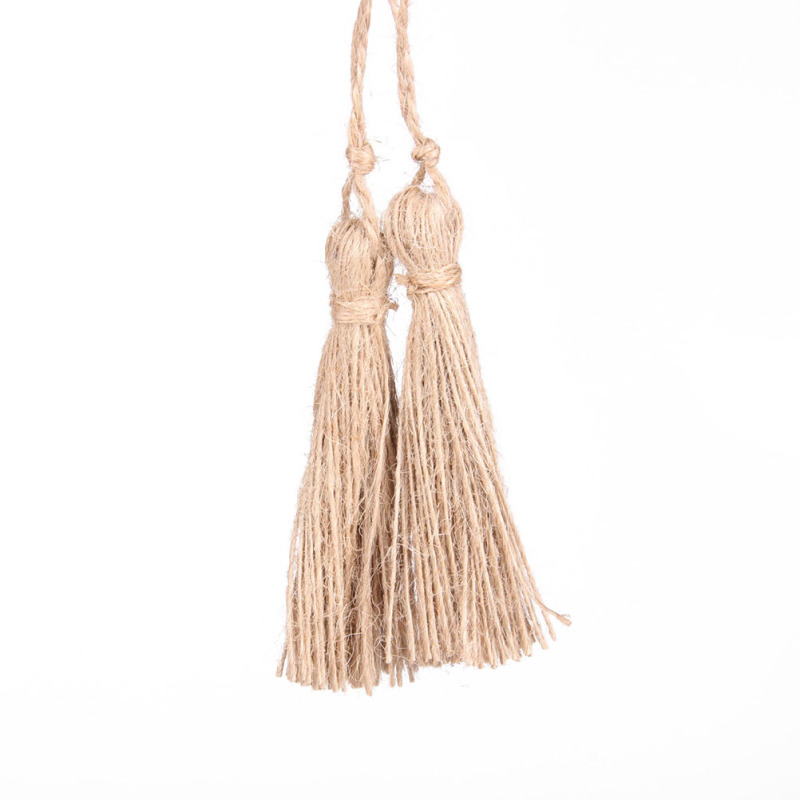 Rustic Natural Jute Tassels (6pcs)