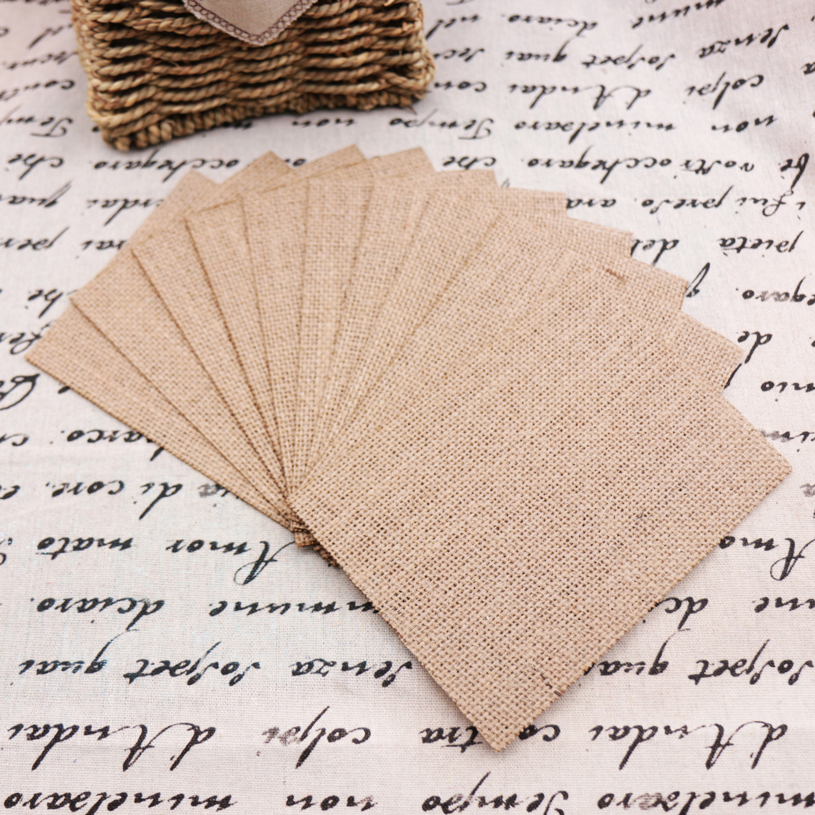 Rustic Natural Linen Coaster Rustic Natural Linen Coaster