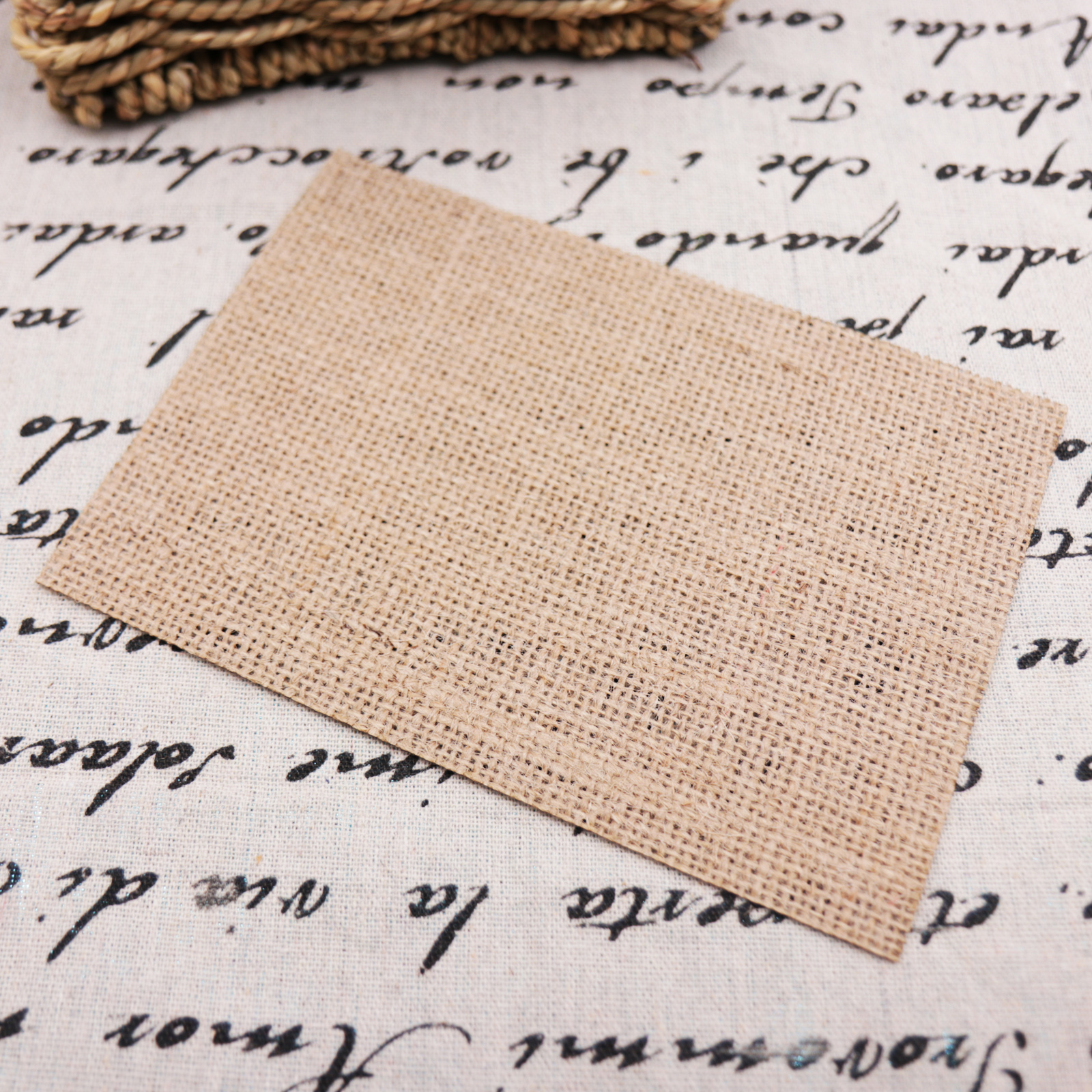 Rustic Natural Linen Coaster Rustic Natural Linen Coaster