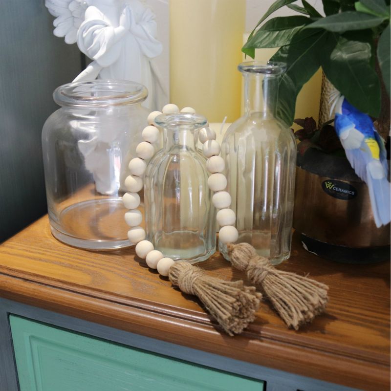 Rustic Natural Wooden Ball Garland Rustic Natural Wooden Ball Garland