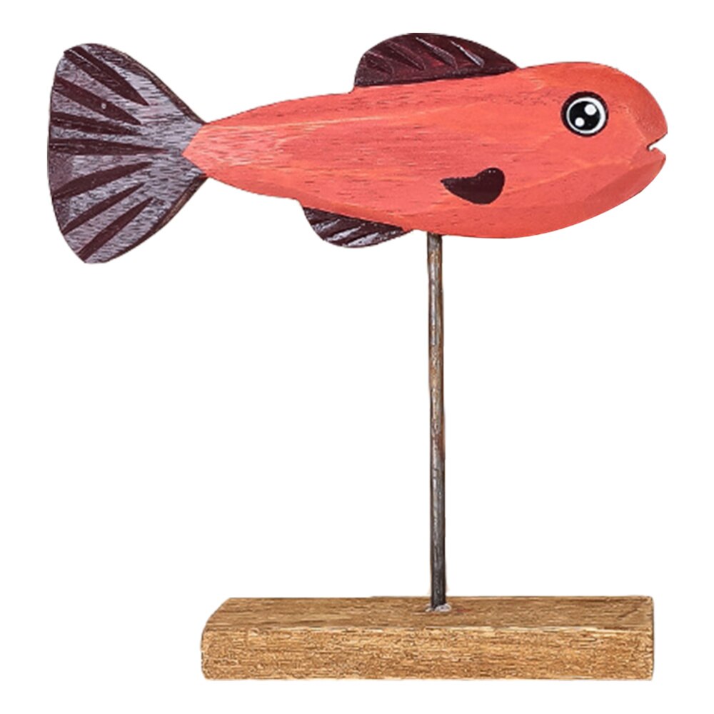 Rustic Natural Wooden Fish Decor