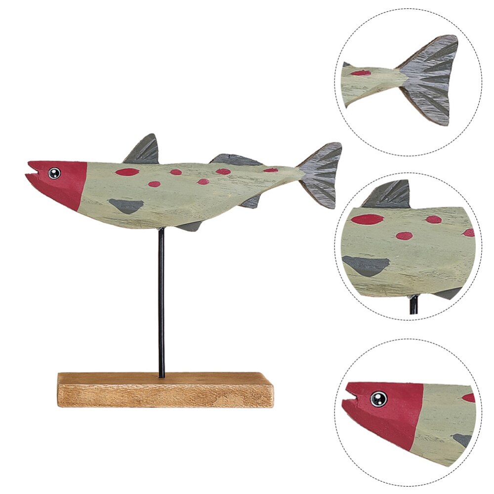 Rustic Natural Wooden Fish Decor