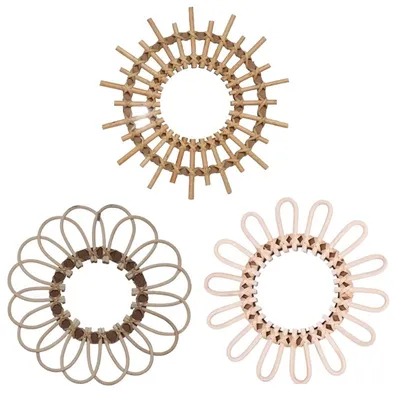 Rustic Rattan Wall Mirror Rustic Rattan Wall Mirror