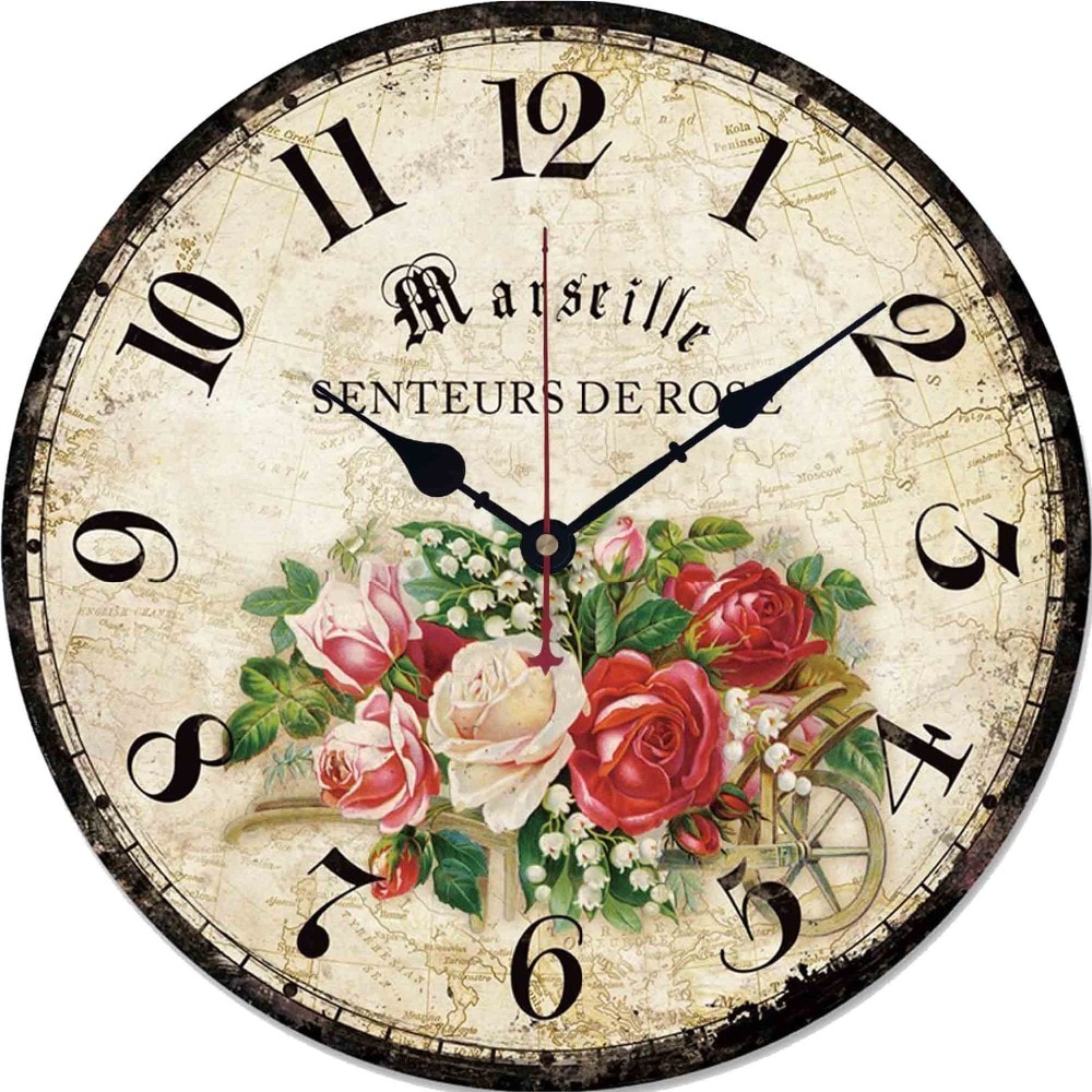 Rustic Wall Clock Vintage Design