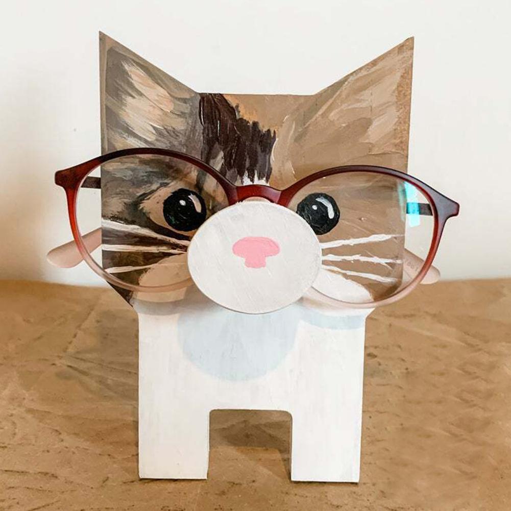 Rustic Wooden Animal Glasses Holder