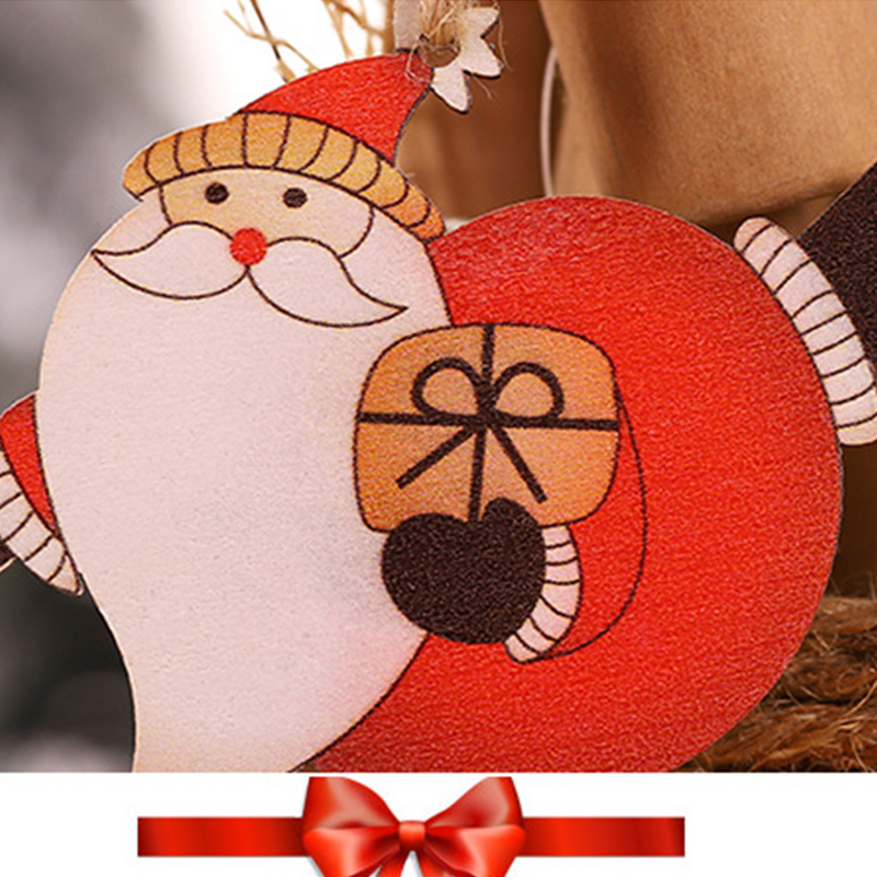 Rustic Wooden Christmas Tree Decors (2 pcs)