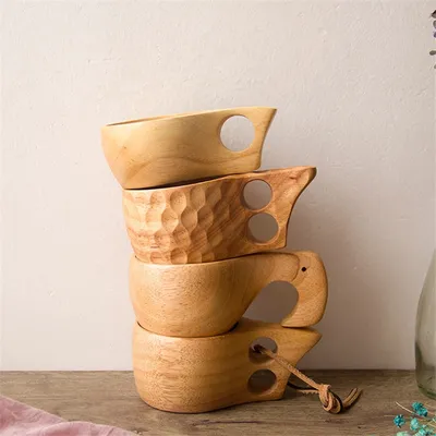 Rustic Wooden Coffee Mug Set (4 pcs) Rustic Wooden Coffee Mug Set (4 pcs)