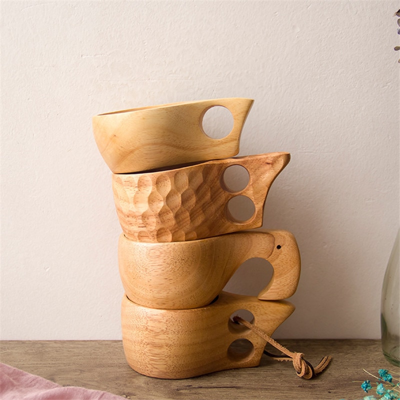 Rustic Wooden Coffee Mug Set (4 pcs) Rustic Wooden Coffee Mug Set (4 pcs)