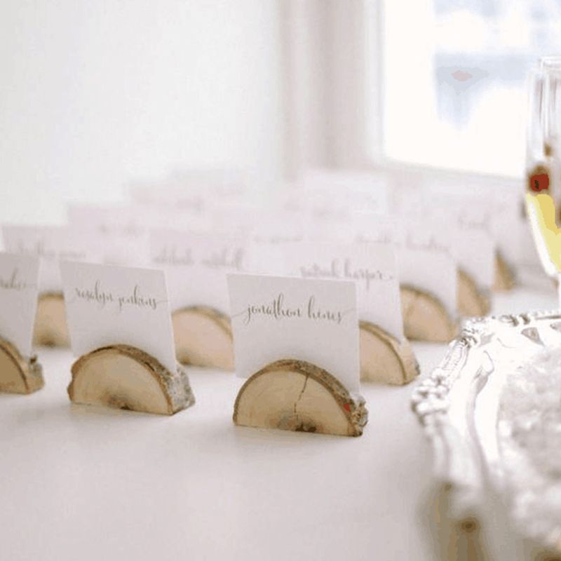 Rustic Wooden Table Number Holders (10Pcs)