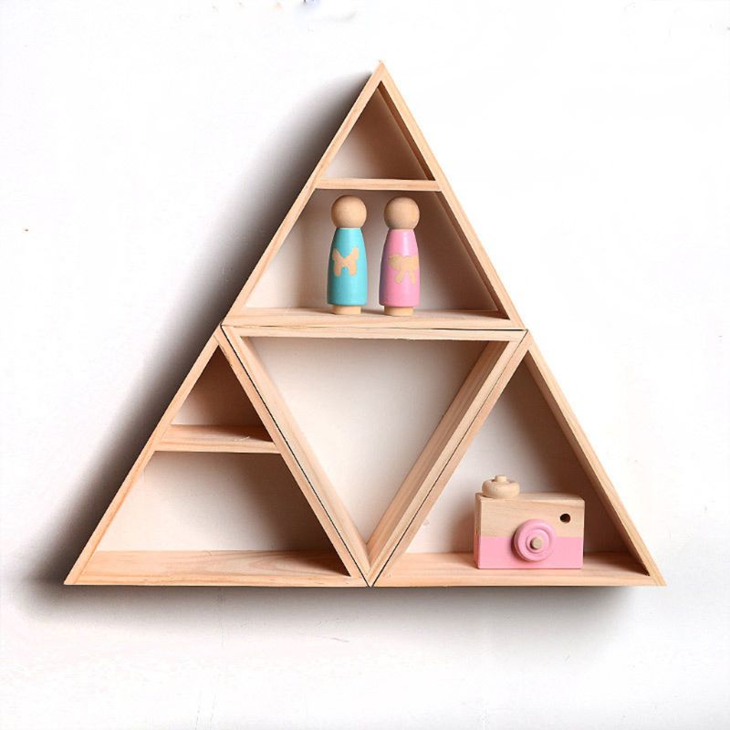 Rustic Wooden Triangle Shelf Rustic Wooden Triangle Shelf