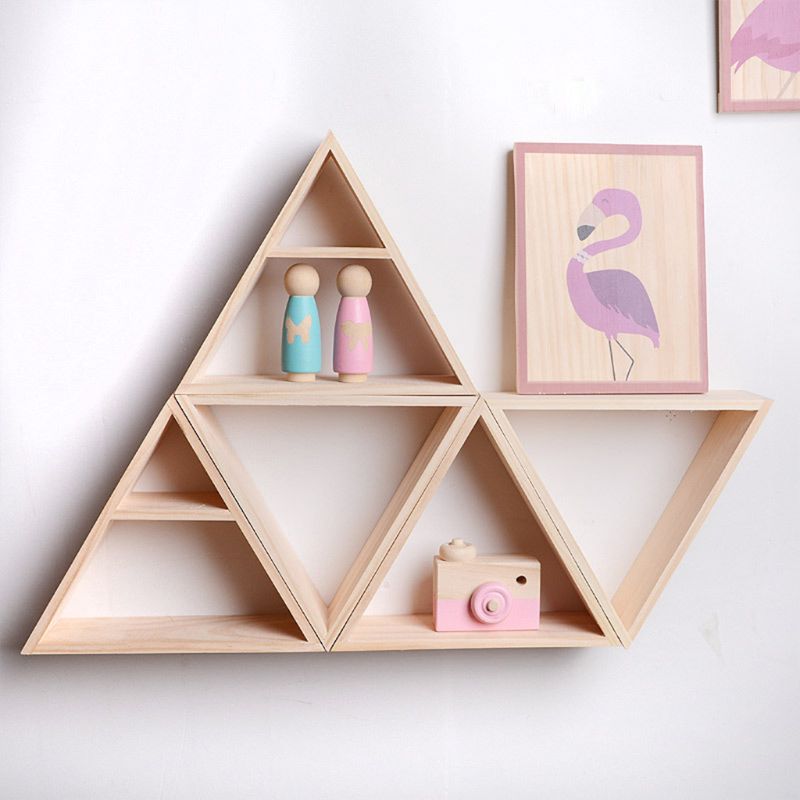 Rustic Wooden Triangle Shelf Rustic Wooden Triangle Shelf