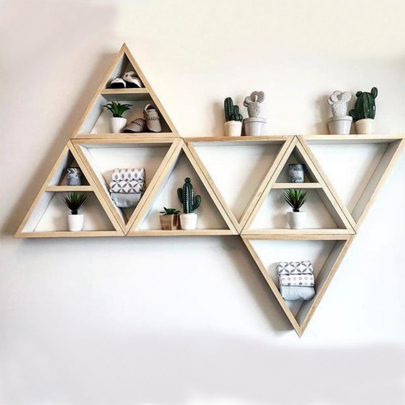 Rustic Wooden Triangle Shelf Rustic Wooden Triangle Shelf