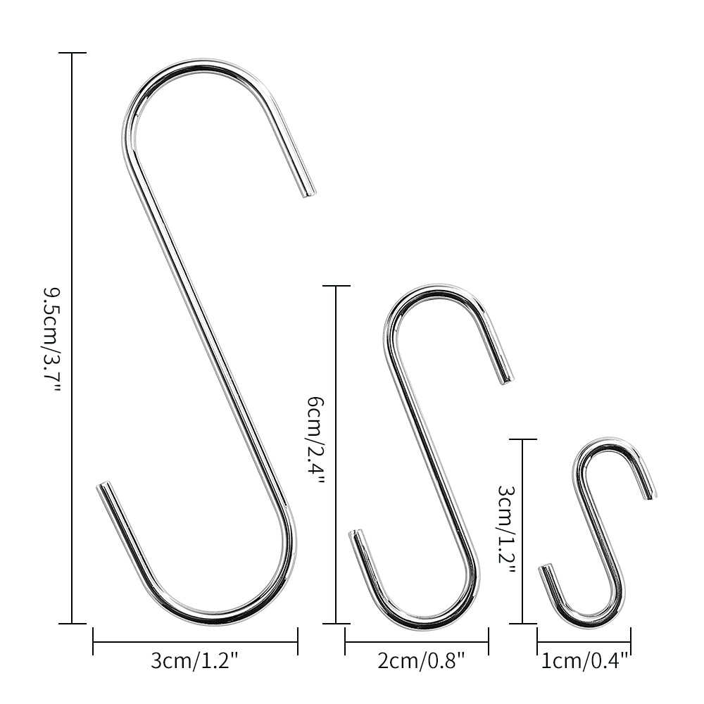 S Shaped Hooks Metal Hangers (13Pcs) S Shaped Hooks Metal Hangers (13Pcs)