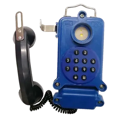 Safe Round Button Wall Telephone Noise-proof Telephone for Petrochemical Industry, IIC Level, Glass Reinforced Plastic