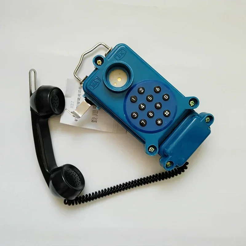 Safe Round Button Wall Telephone Noise-proof Telephone for Petrochemical Industry, IIC Level, Glass Reinforced Plastic