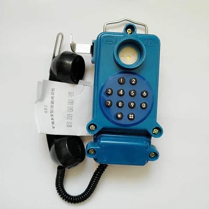 Safe Round Button Wall Telephone Noise-proof Telephone for Petrochemical Industry, IIC Level, Glass Reinforced Plastic