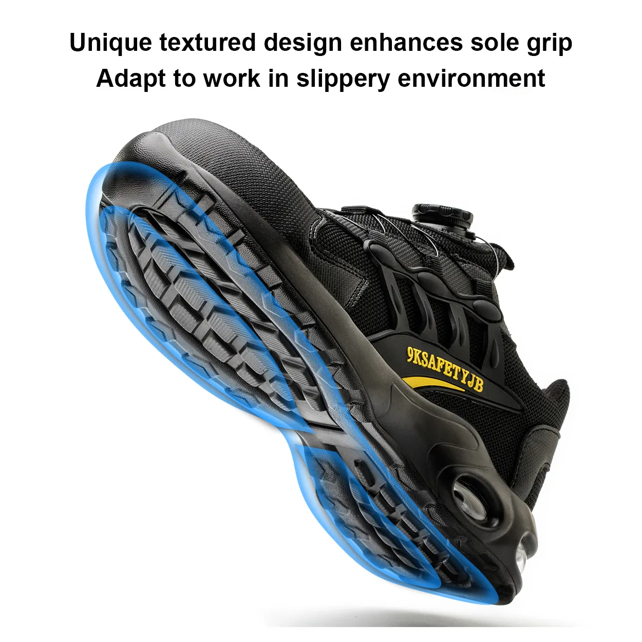 Safety Shoes Men Rotary Buckle Work Shoes Air Cushion Indestructible Sneakers Puncture-Proof security Boots Protective