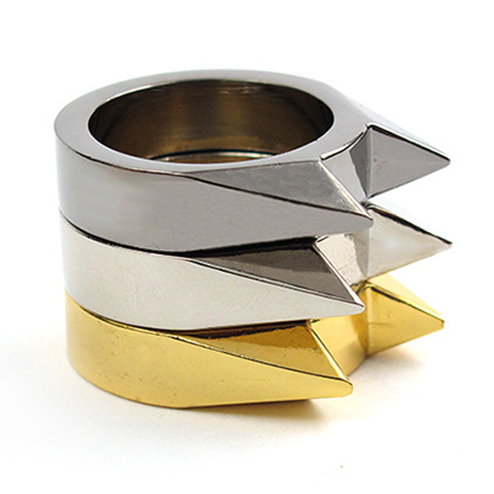 Safety Survival Ring Tool EDC Self Defence Stainless Steel Ring Finger Defense Ring Tool Silver Gold Black Color Safety Survival Ring Tool EDC Self Defence Stainless Steel Ring Finger Defense Ring Tool Silver Gold Black Color