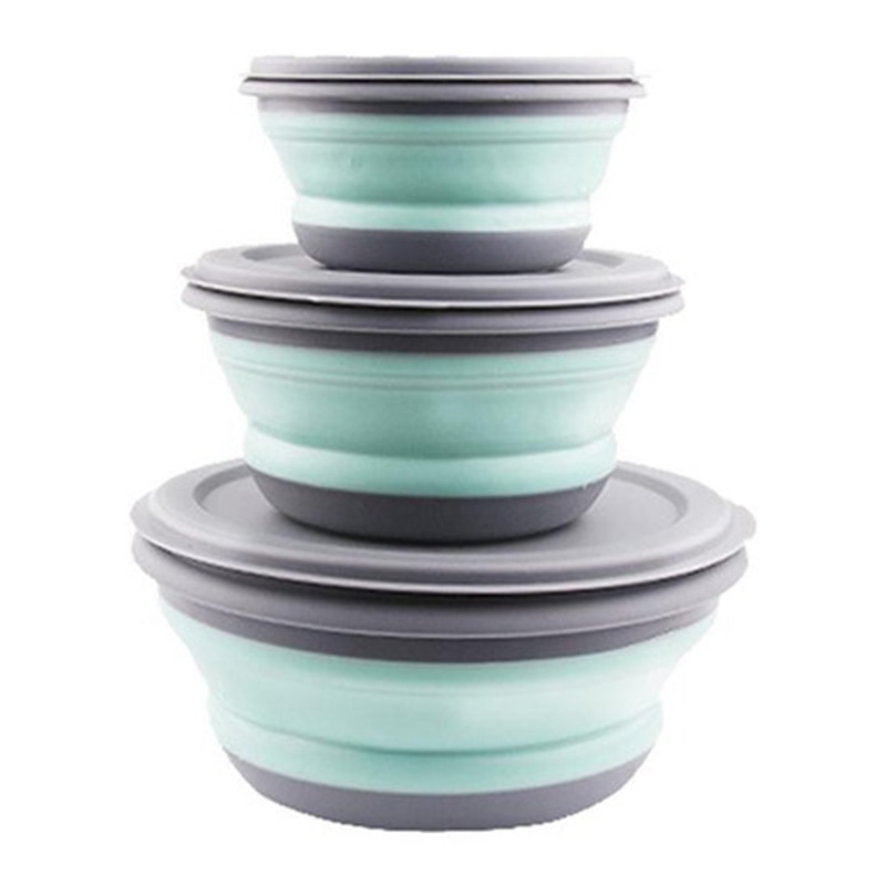Salad Bowls with Lid Silicone Set (3pcs) Salad Bowls with Lid Silicone Set (3pcs)