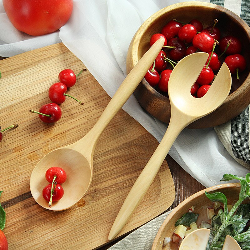 Salad Tossers Wooden Utensils (2pcs) Salad Tossers Wooden Utensils (2pcs)