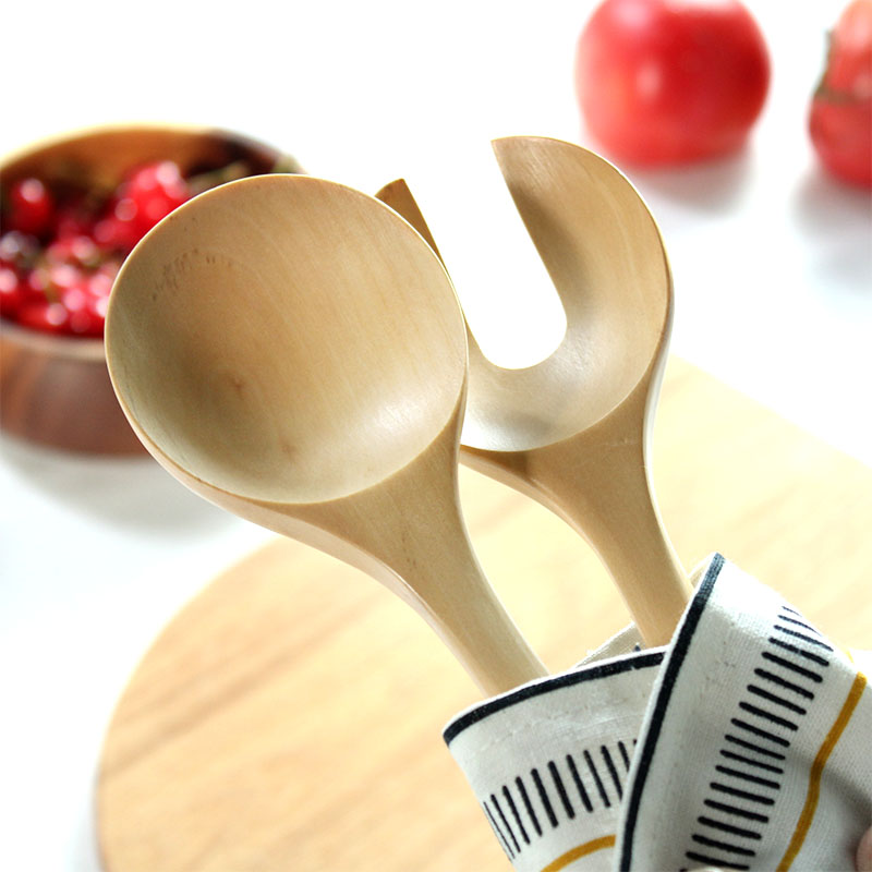 Salad Tossers Wooden Utensils (2pcs) Salad Tossers Wooden Utensils (2pcs)
