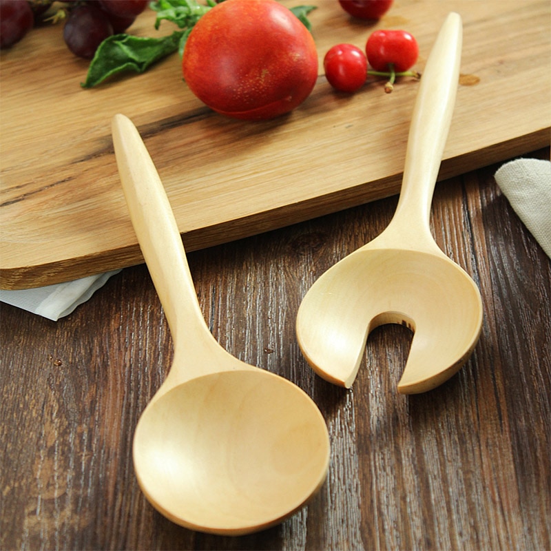 Salad Tossers Wooden Utensils (2pcs) Salad Tossers Wooden Utensils (2pcs)