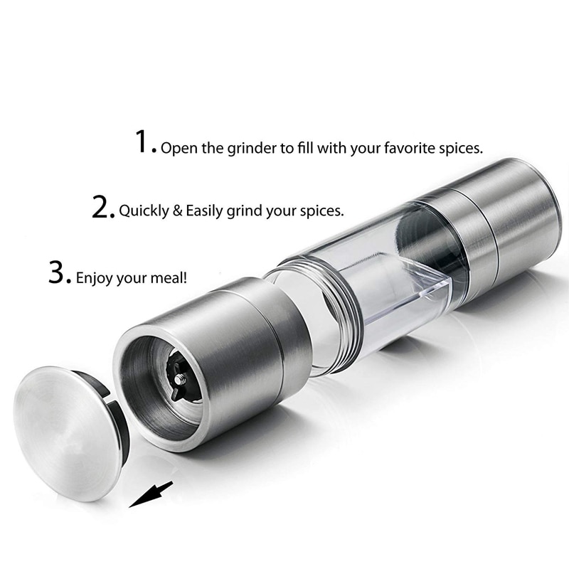 Salt and Pepper Grinder 2 in 1 Container Salt and Pepper Grinder 2 in 1 Container