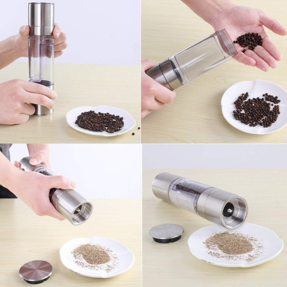 Salt and Pepper Grinder 2 in 1 Container Salt and Pepper Grinder 2 in 1 Container