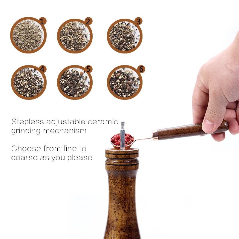 Salt Shakers Wooden Pepper Grinder