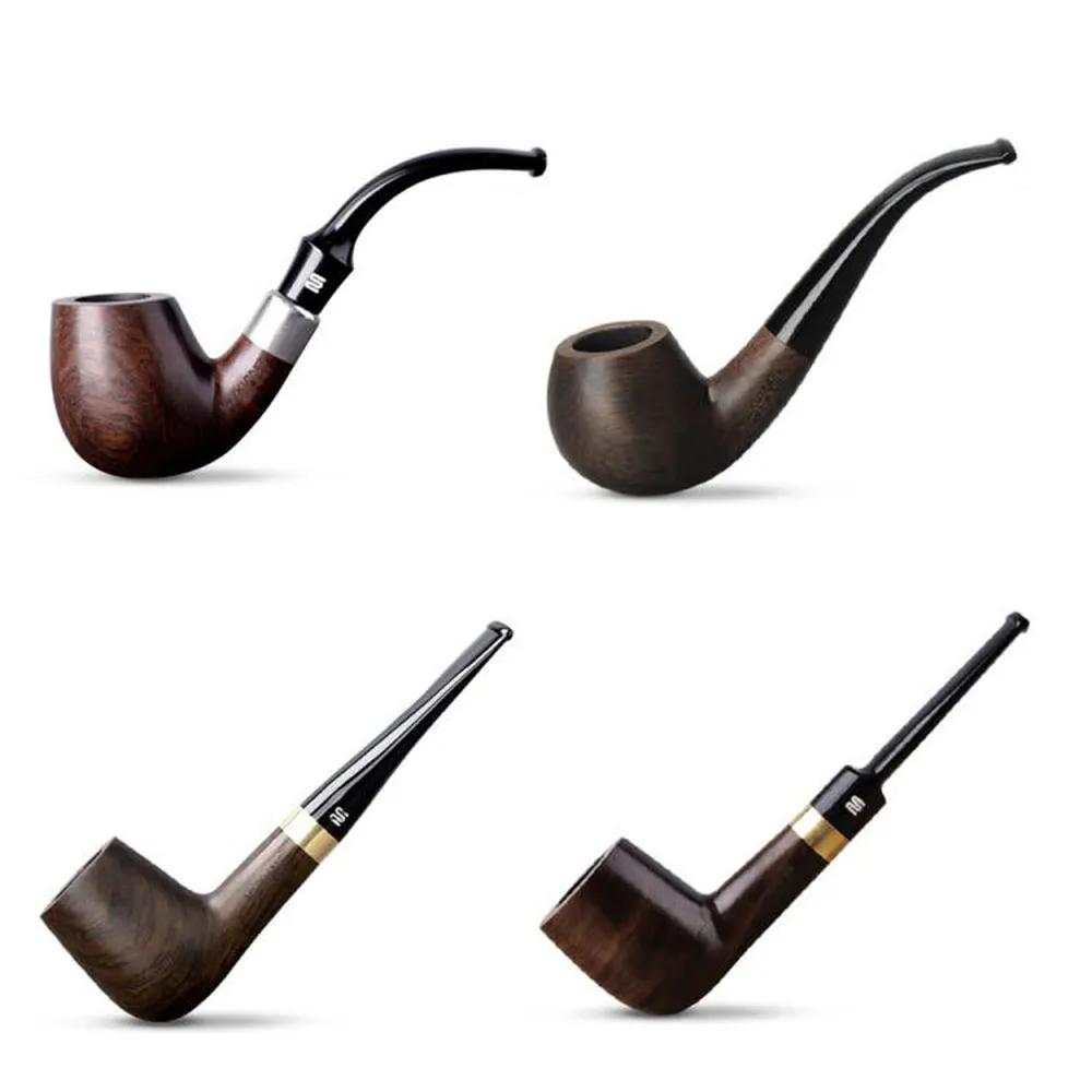 Sandalwood Pipe 9MM Filter Solid Wood Dry Pipe Smoking Craft Handmade Tobacco Pipe