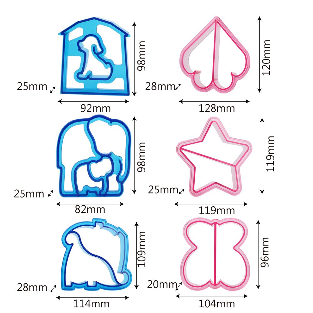 Sandwich Cutters Shapes/Animals Design