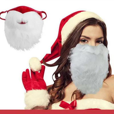 Santa Beard Mask Costume Santa Beard Mask Costume