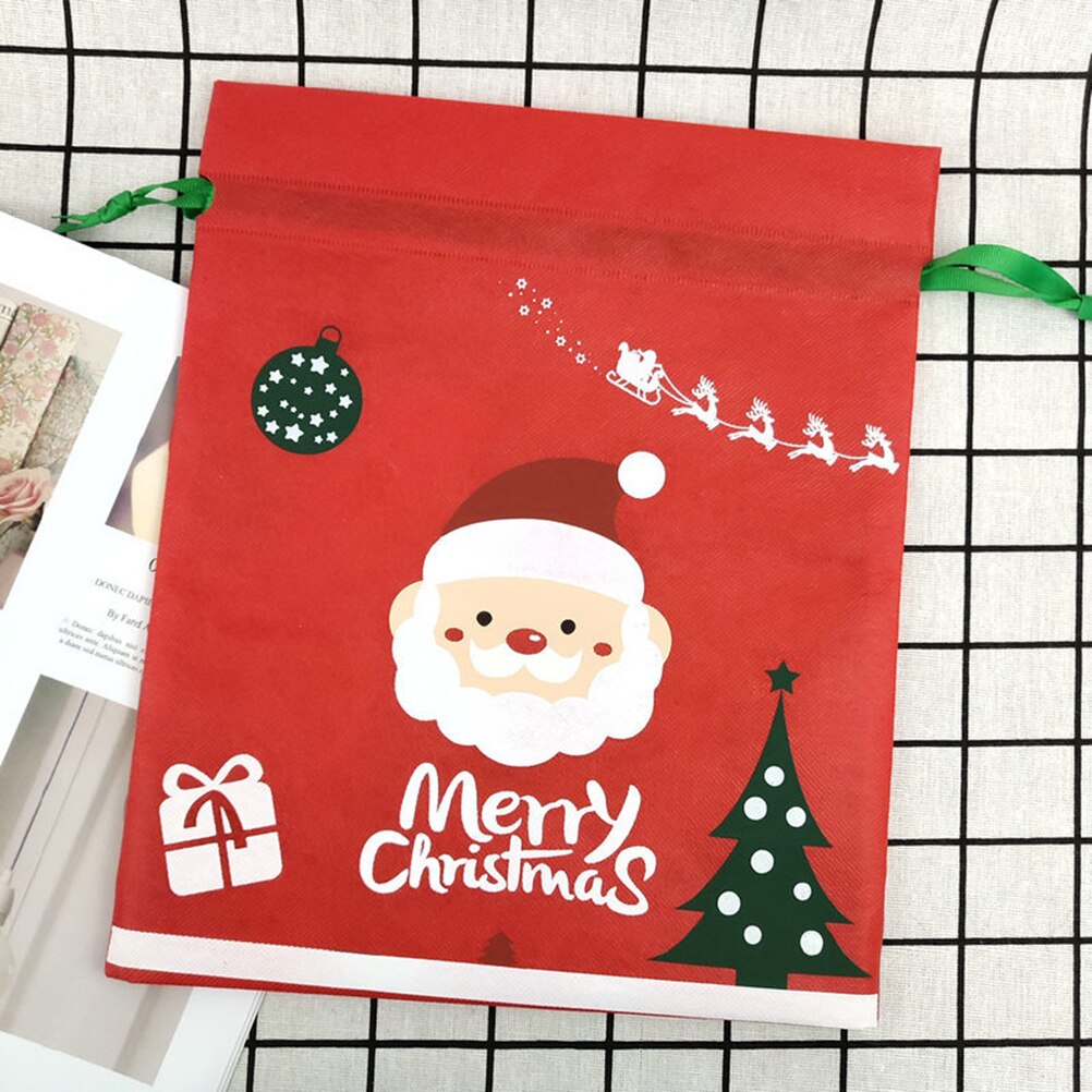 Santa Claus Christmas Drawstring Gift Bag