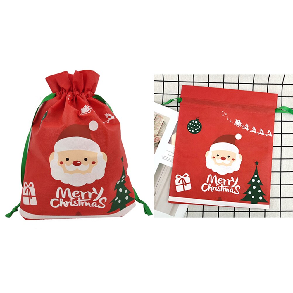 Santa Claus Christmas Drawstring Gift Bag