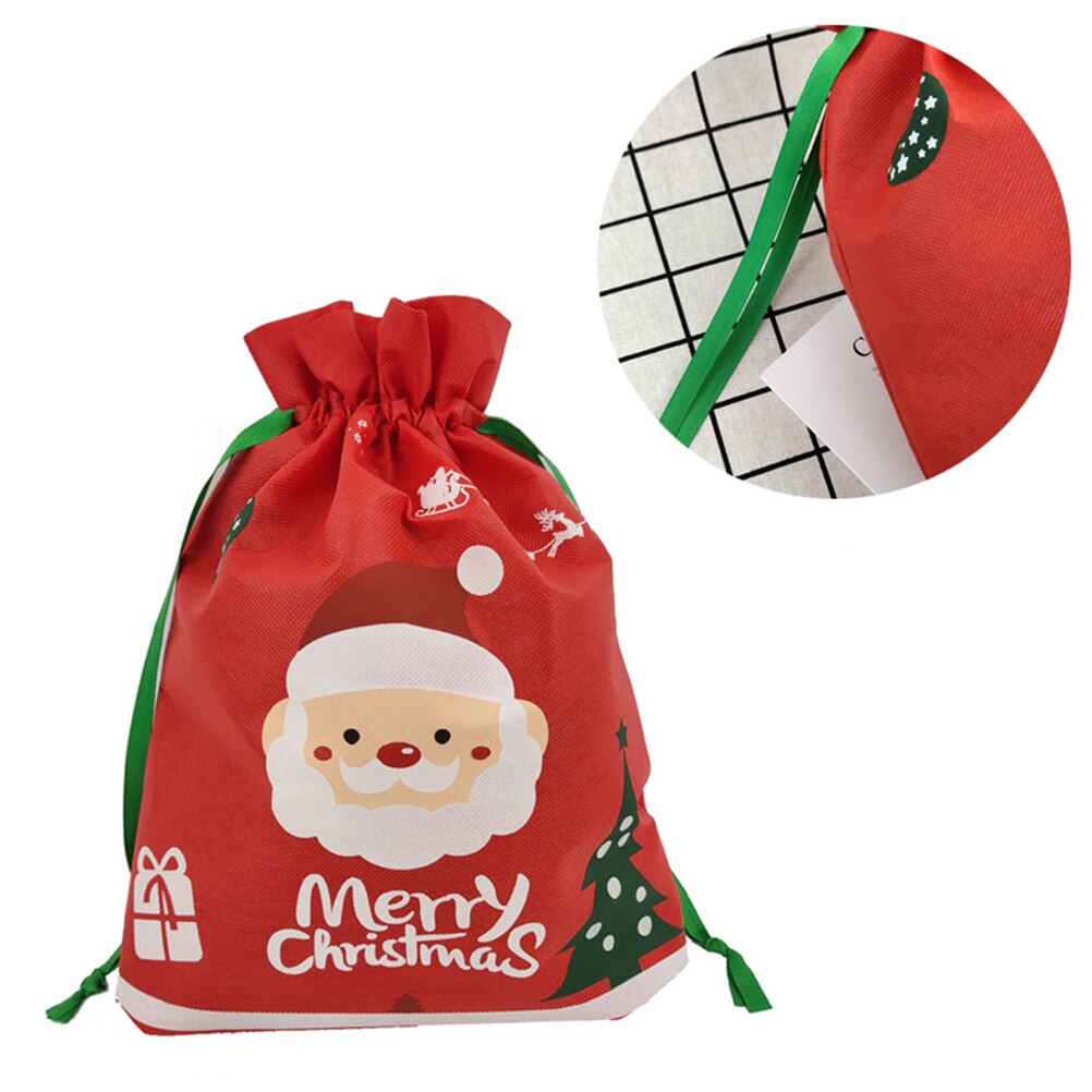 Santa Claus Christmas Drawstring Gift Bag