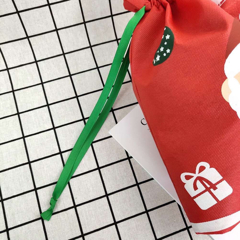 Santa Claus Christmas Drawstring Gift Bag