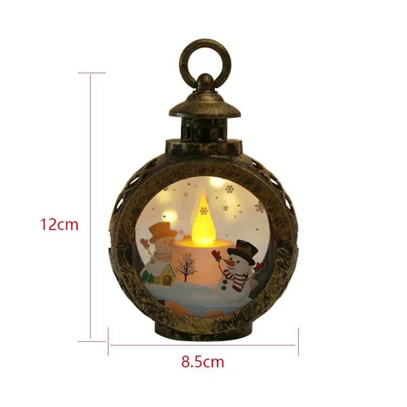 Santa Lantern Wind Lights Christmas Tree Pendants Christmas LED Lamp Ornament Christmas Decorations for Home Navidad