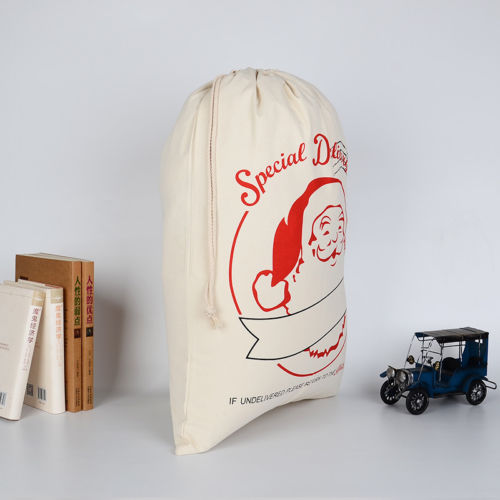 Santa Sack Canvas Drawstring Gift Bag Santa Sack Canvas Drawstring Gift Bag