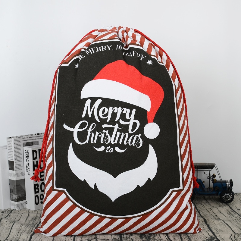 Santa Sack Canvas Drawstring Gift Bag Santa Sack Canvas Drawstring Gift Bag