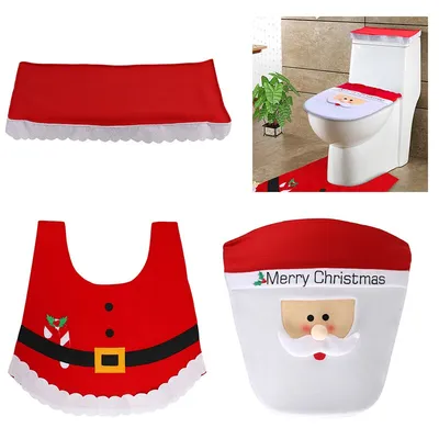 Santa Toilet Seat Cover Set (3pcs) Santa Toilet Seat Cover Set (3pcs)