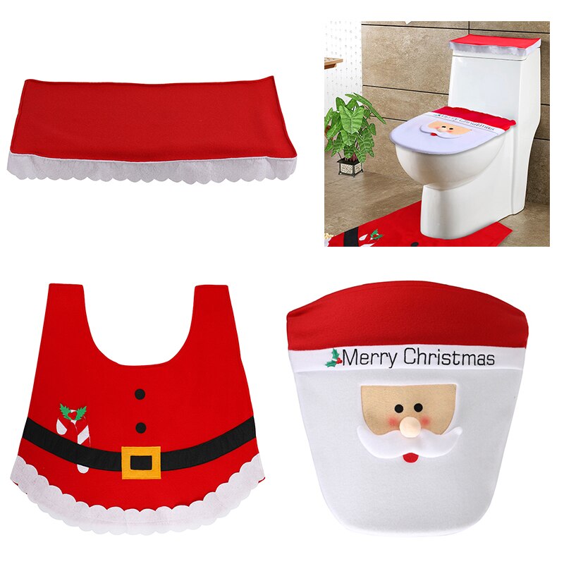 Santa Toilet Seat Cover Set (3pcs)