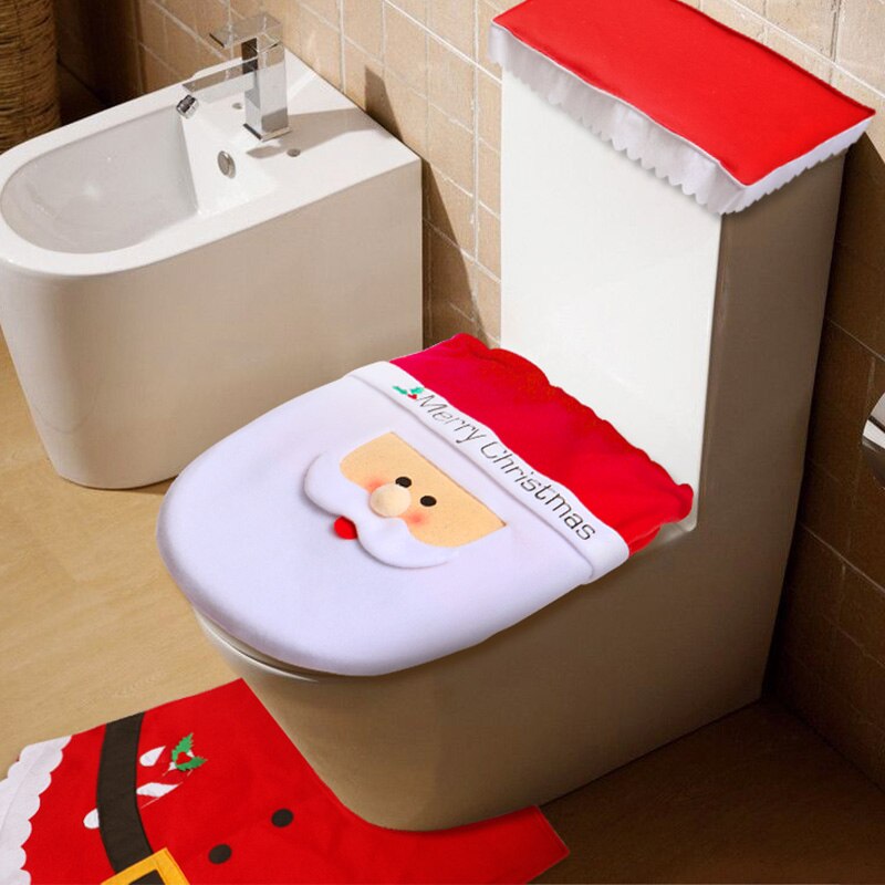 Santa Toilet Seat Cover Set (3pcs) Santa Toilet Seat Cover Set (3pcs)