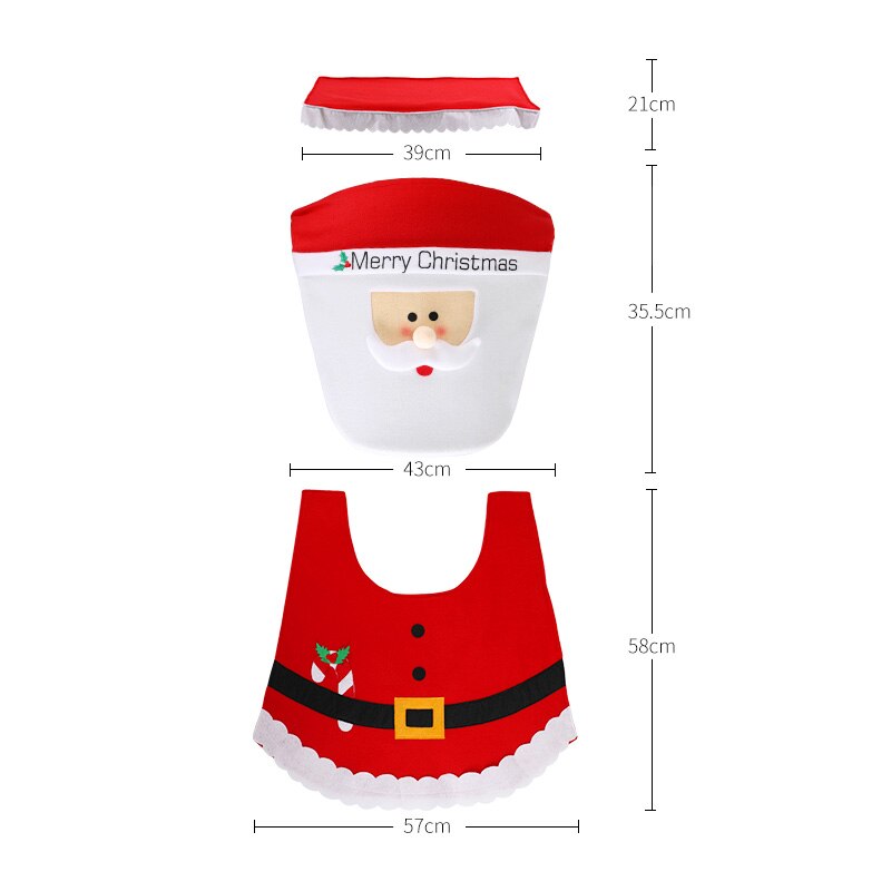 Santa Toilet Seat Cover Set (3pcs) Santa Toilet Seat Cover Set (3pcs)